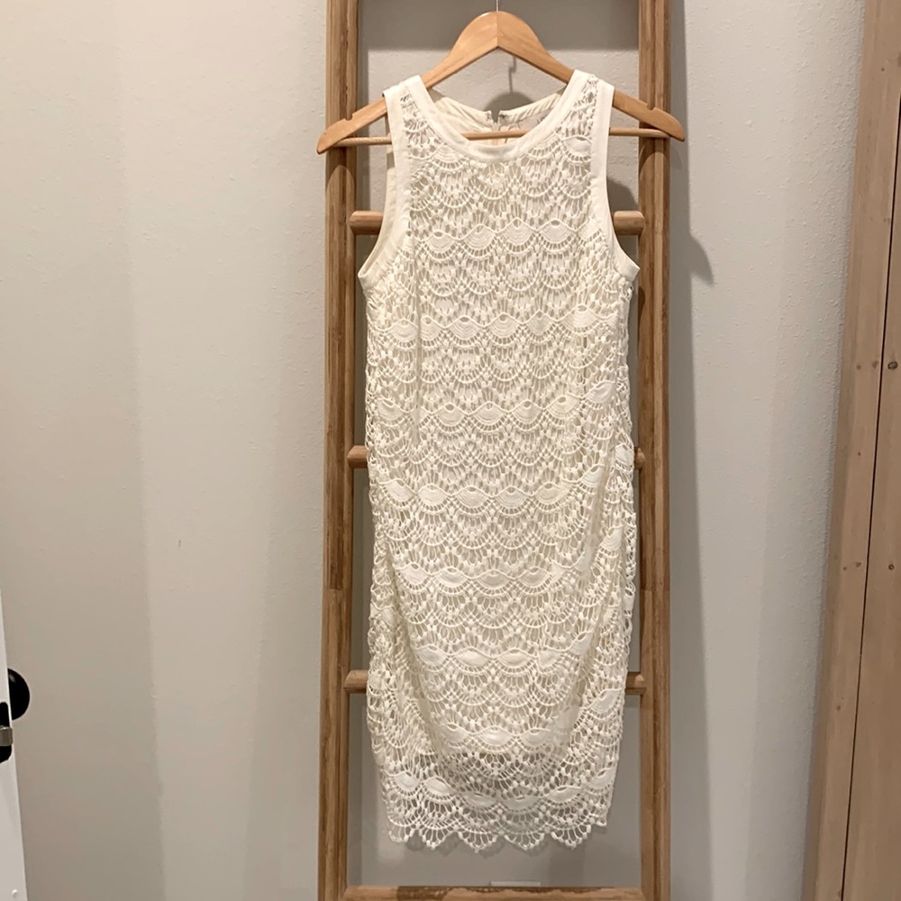 Loft White Lace Dress